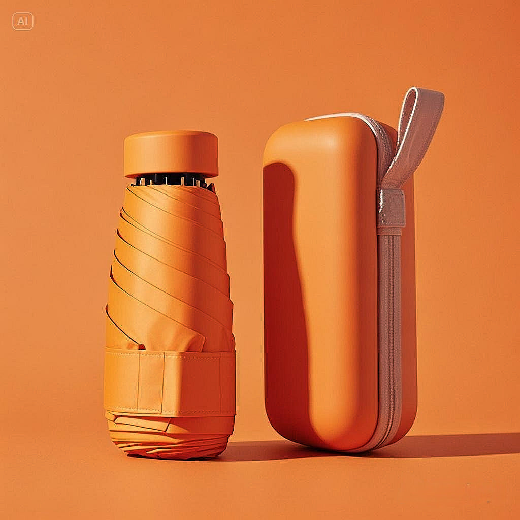 Davy | Travel Umbrella with Waterproof Case