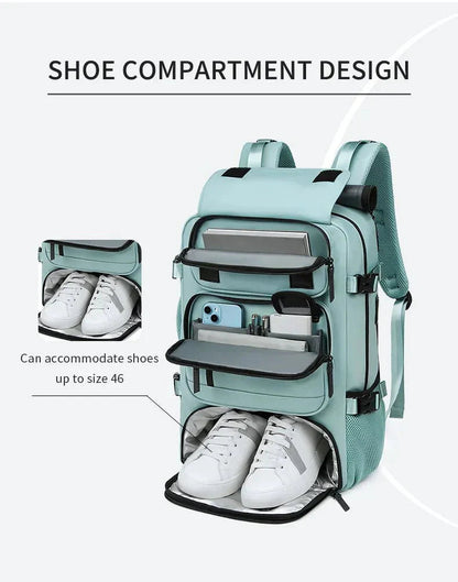 Davy | TRAVELMAX Pack – Large Waterproof Travel Backpack with USB Charging Port