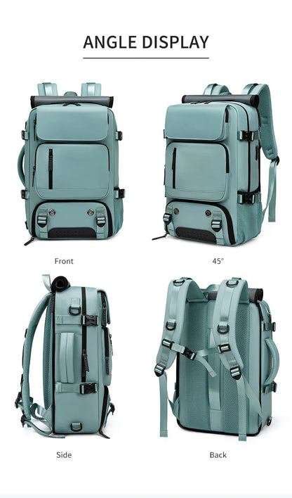 Davy | TRAVELMAX Pack – Large Waterproof Travel Backpack with USB Charging Port