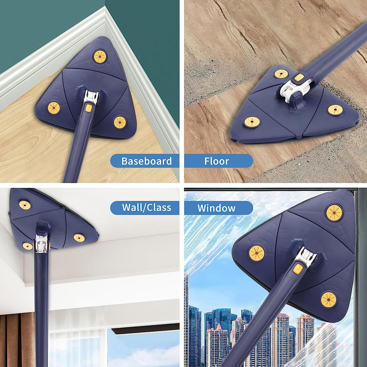 Davy | Adjustable Handle Mop with Pivoting Head