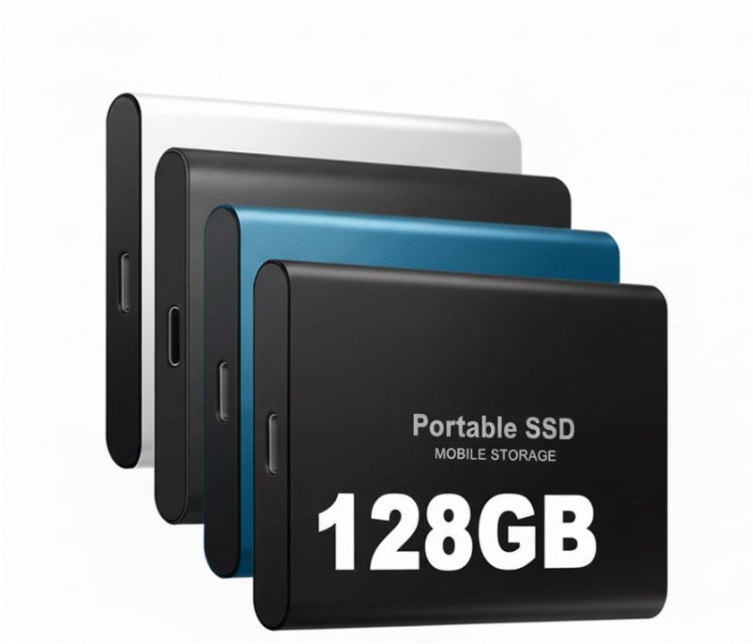 Davy | 128GB Portable SSD Drive - Fast and Durable Aluminum Casing
