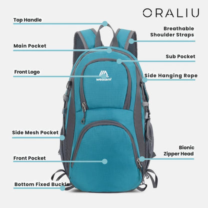 Davy | Ultralight Waterproof Outdoor Backpack – Lightweight Daypack for Hiking, Camping & Travel
