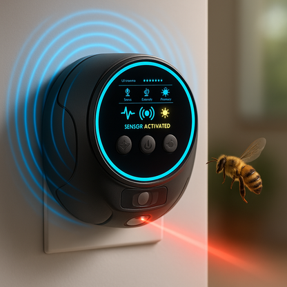 Davy | Ultrasonic Bee & Wasp Repellent Device | Chemical-Free. 360° Coverage for Home & Outdoor Pest Control