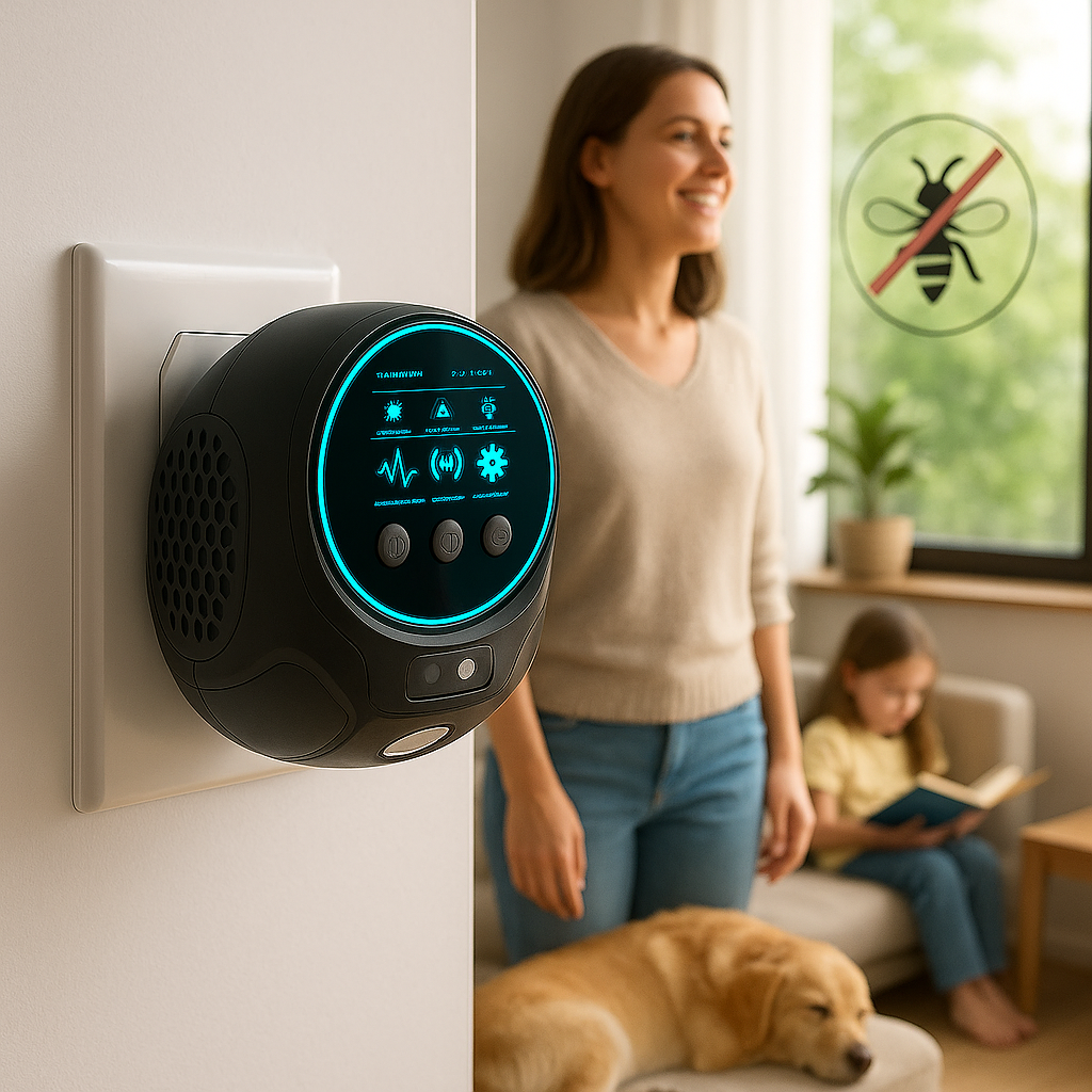 Davy | Ultrasonic Bee & Wasp Repellent Device | Chemical-Free. 360° Coverage for Home & Outdoor Pest Control