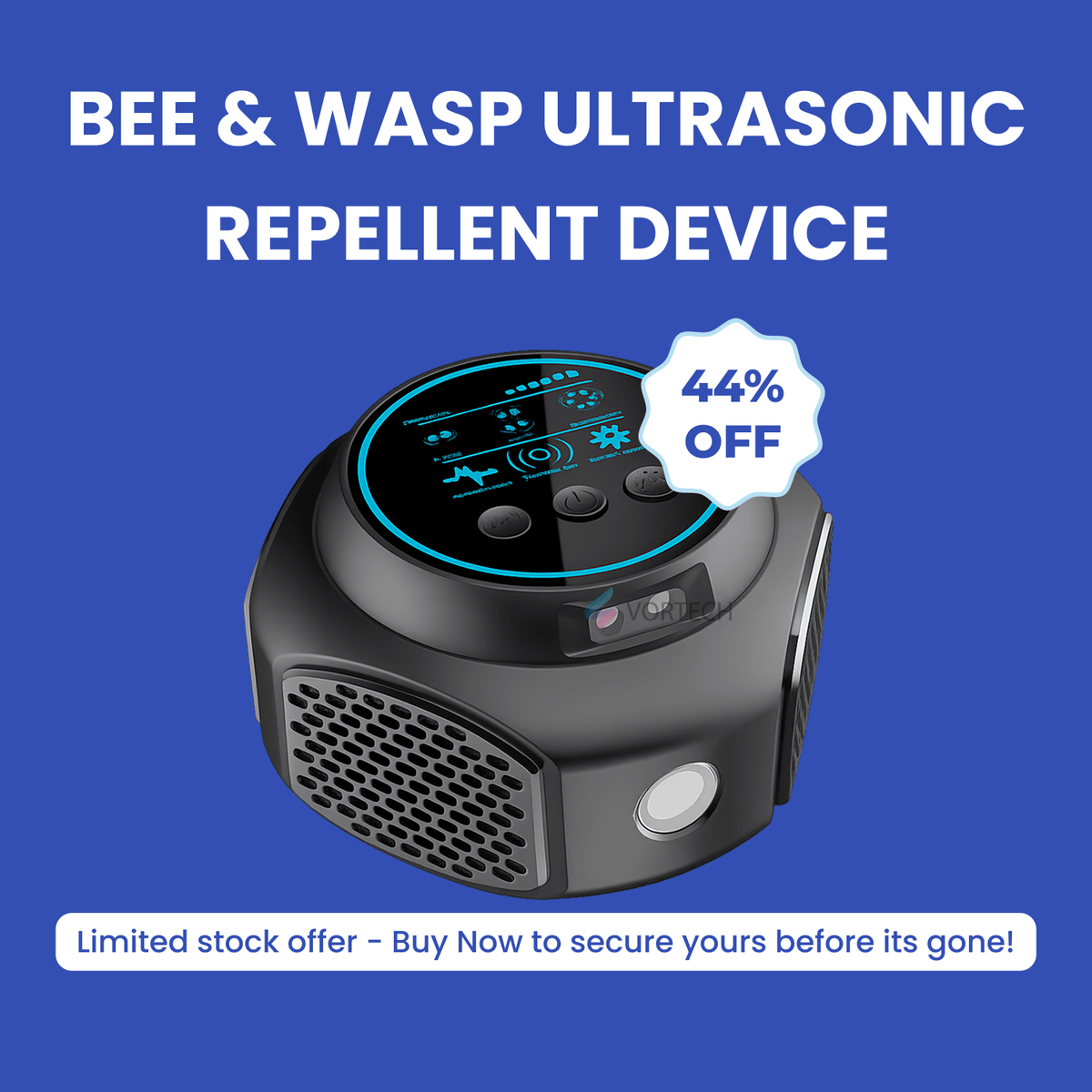 Davy | Ultrasonic Bee & Wasp Repellent Device | Chemical-Free. 360° Coverage for Home & Outdoor Pest Control
