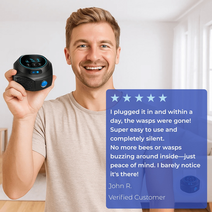 Davy | Ultrasonic Bee & Wasp Repellent Device | Chemical-Free. 360° Coverage for Home & Outdoor Pest Control