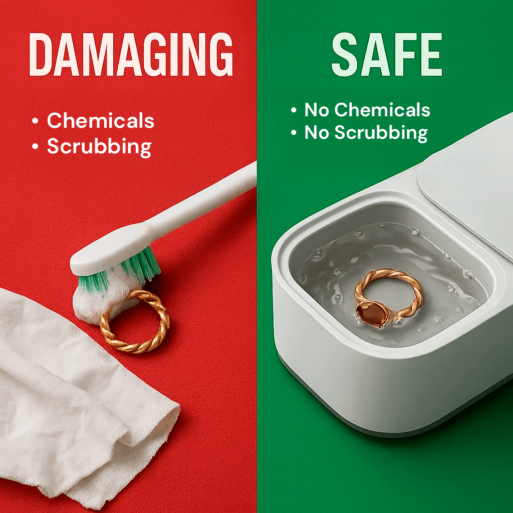 Davy | Ultrasonic Cleaning Device | Gentle, Efficient & Versatile for Jewelry, Glasses, Watches, and Dentures
