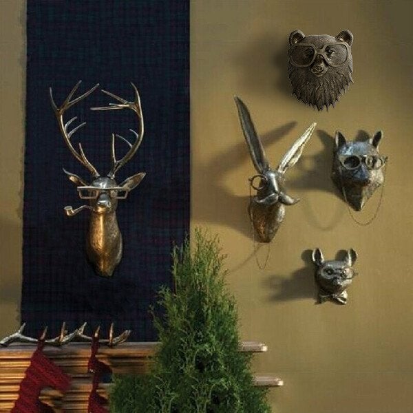 Davy | Quirky Animal Head Wall Sculptures for Decor