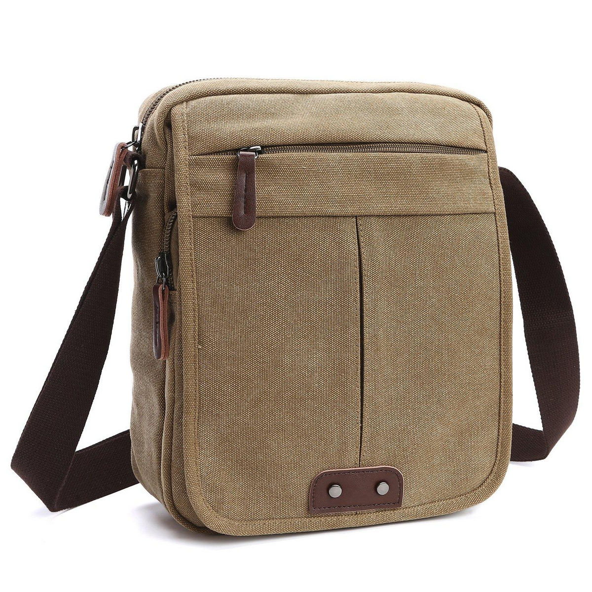Davy | Unisex Canvas Crossbody Bag with Zipper Pocket