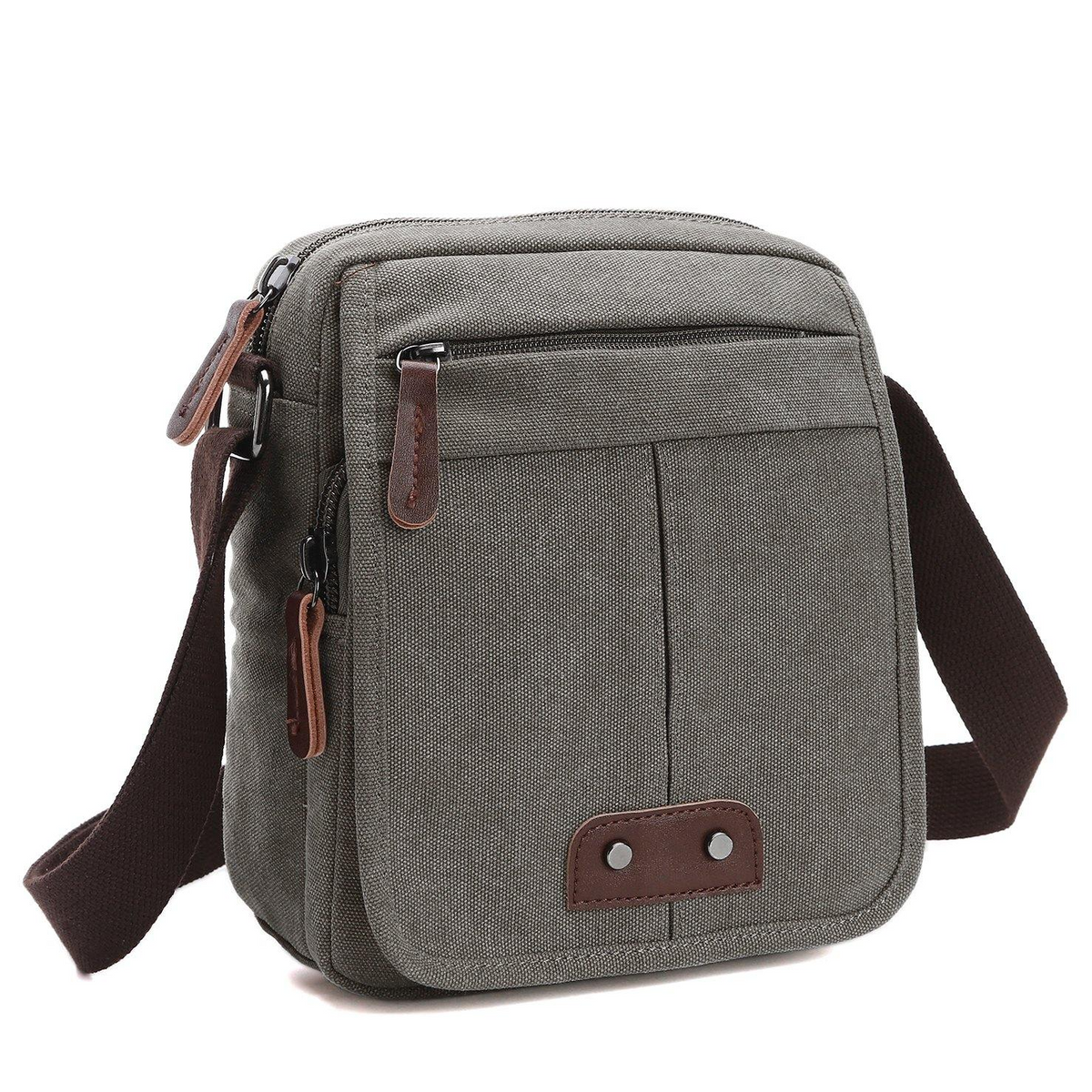 Davy | Unisex Canvas Crossbody Bag with Zipper Pocket