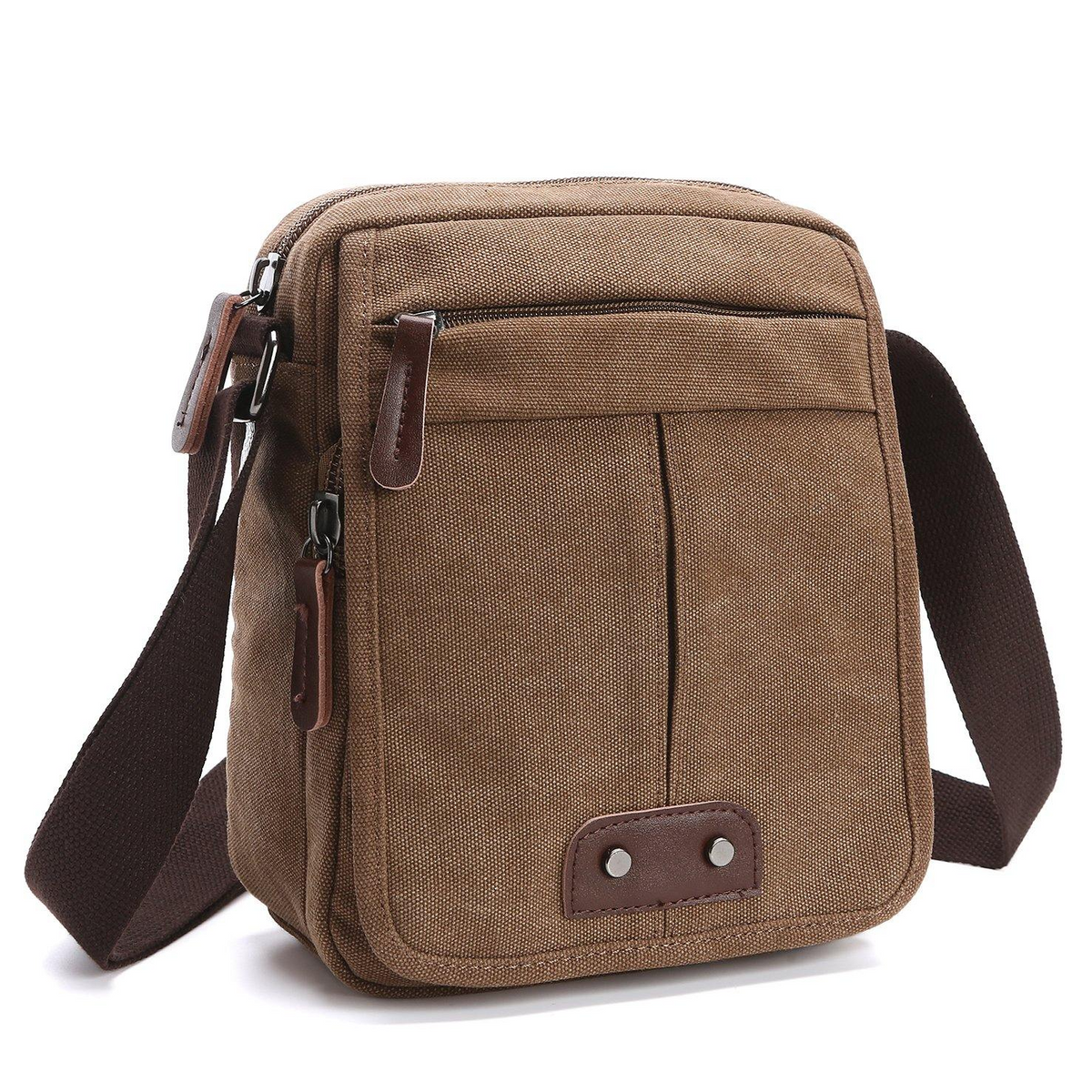 Davy | Unisex Canvas Crossbody Bag with Zipper Pocket