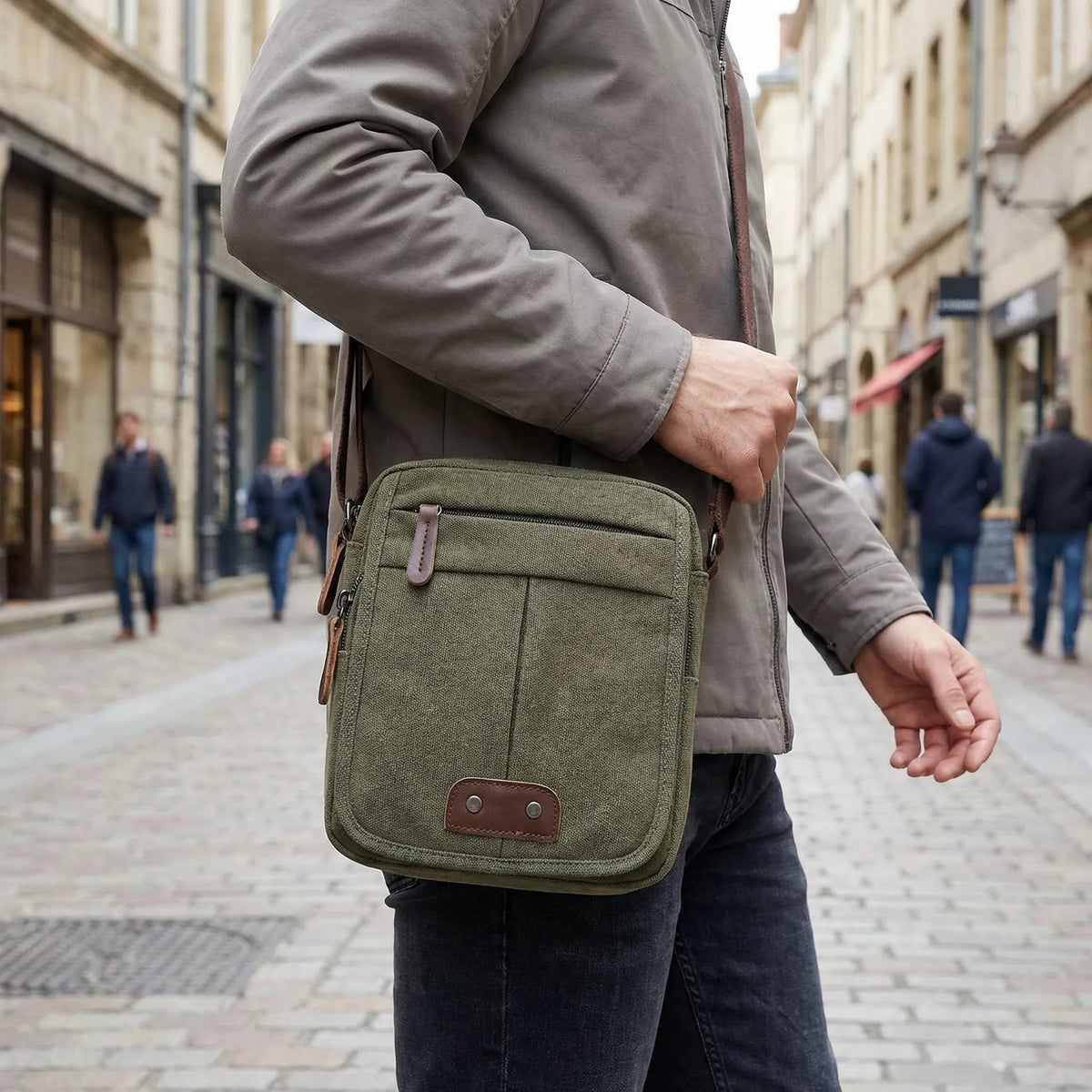 Davy | Unisex Crossbody Bag with Zipper Pockets