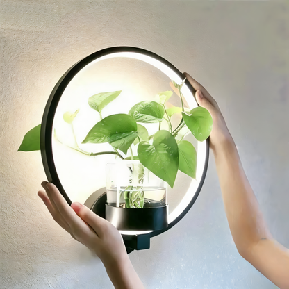 Davy | VerdantLume LED Wall Light with Plant Holder