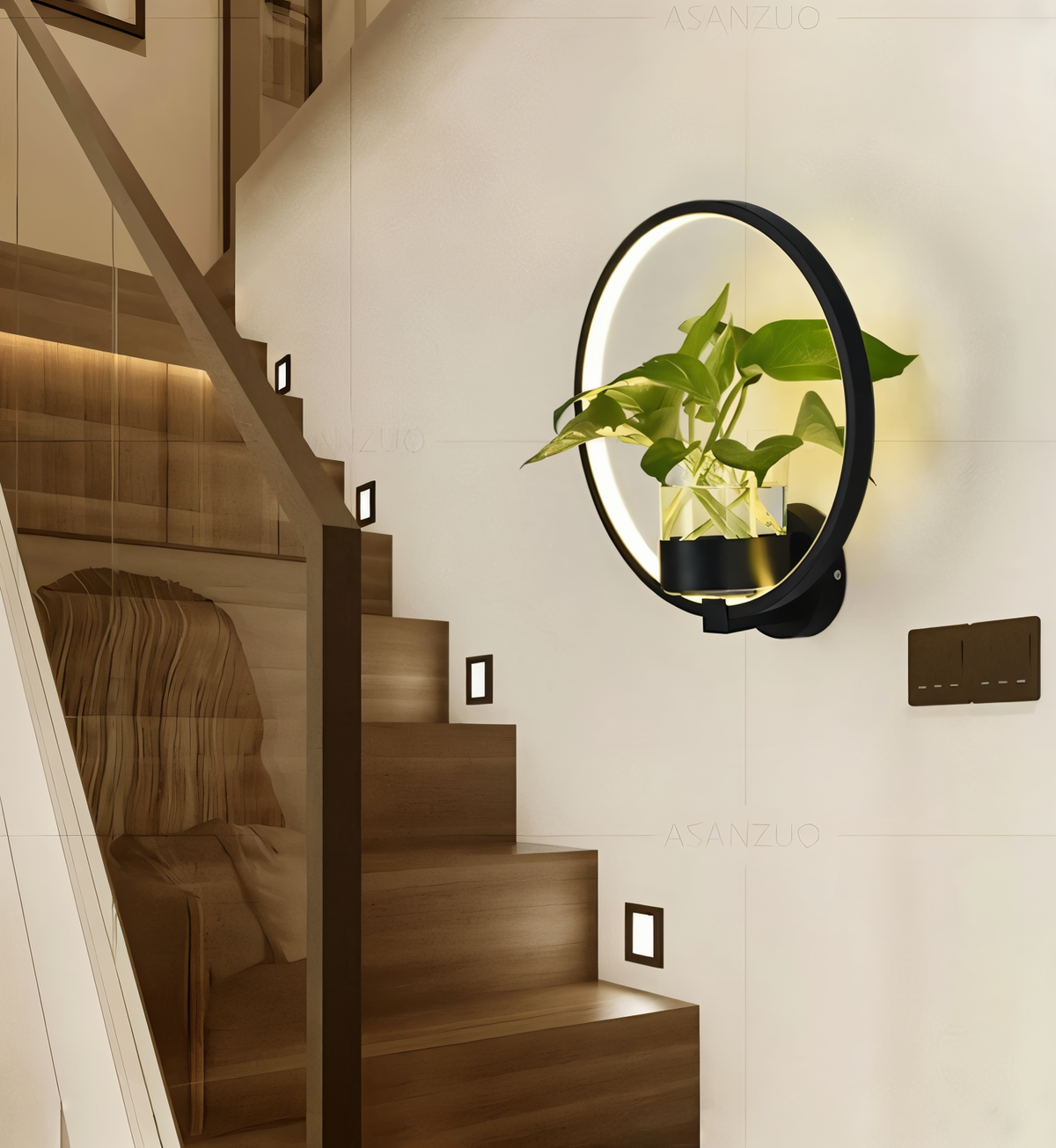 Davy | VerdantLume LED Wall Light with Plant Holder