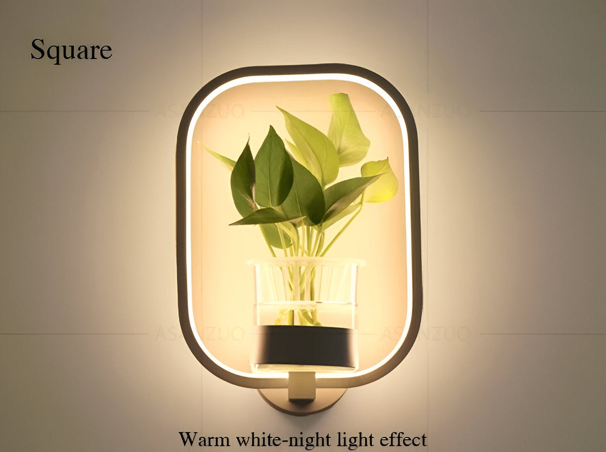 Davy | VerdantLume LED Wall Light with Plant Holder