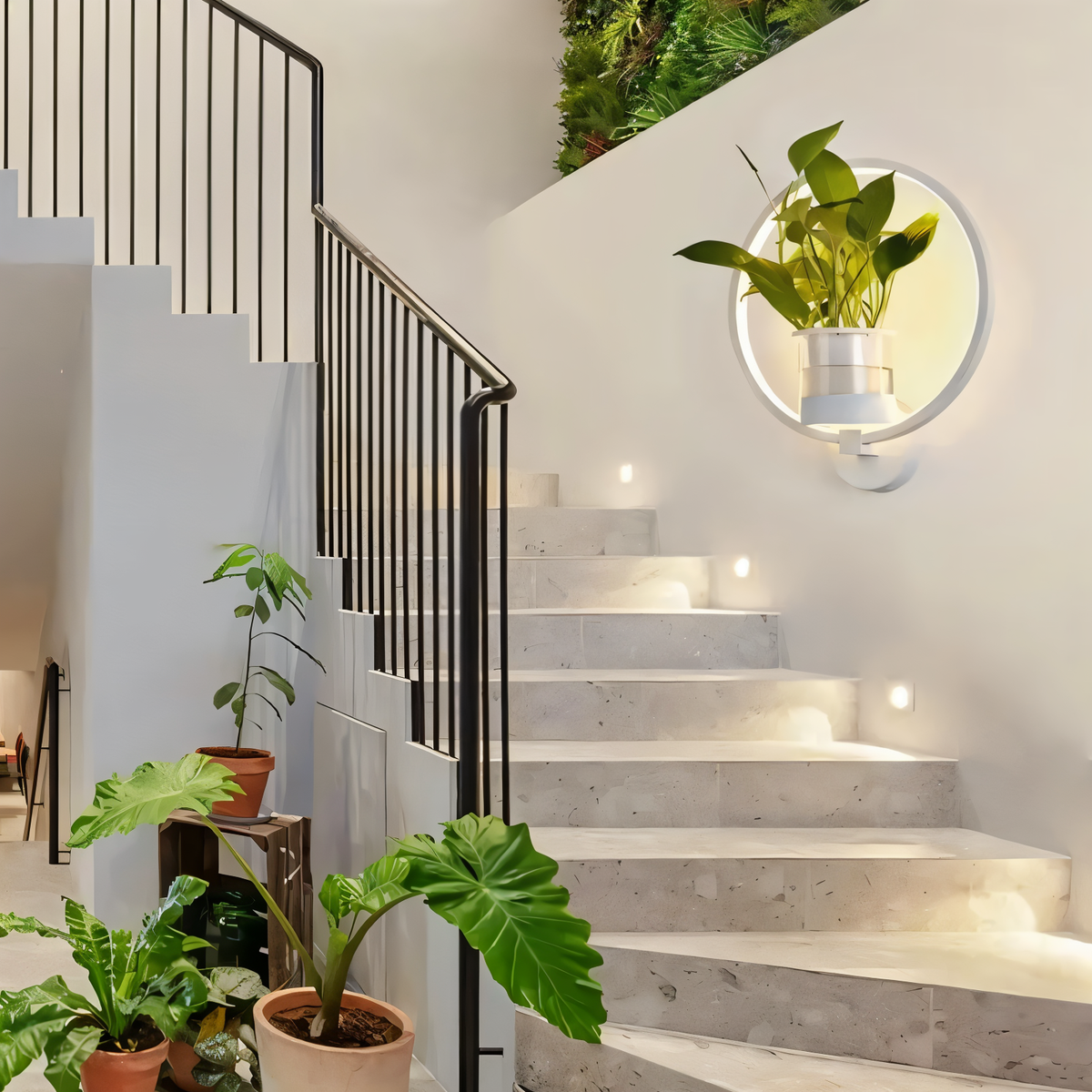 Davy | VerdantLume LED Wall Light with Plant Holder