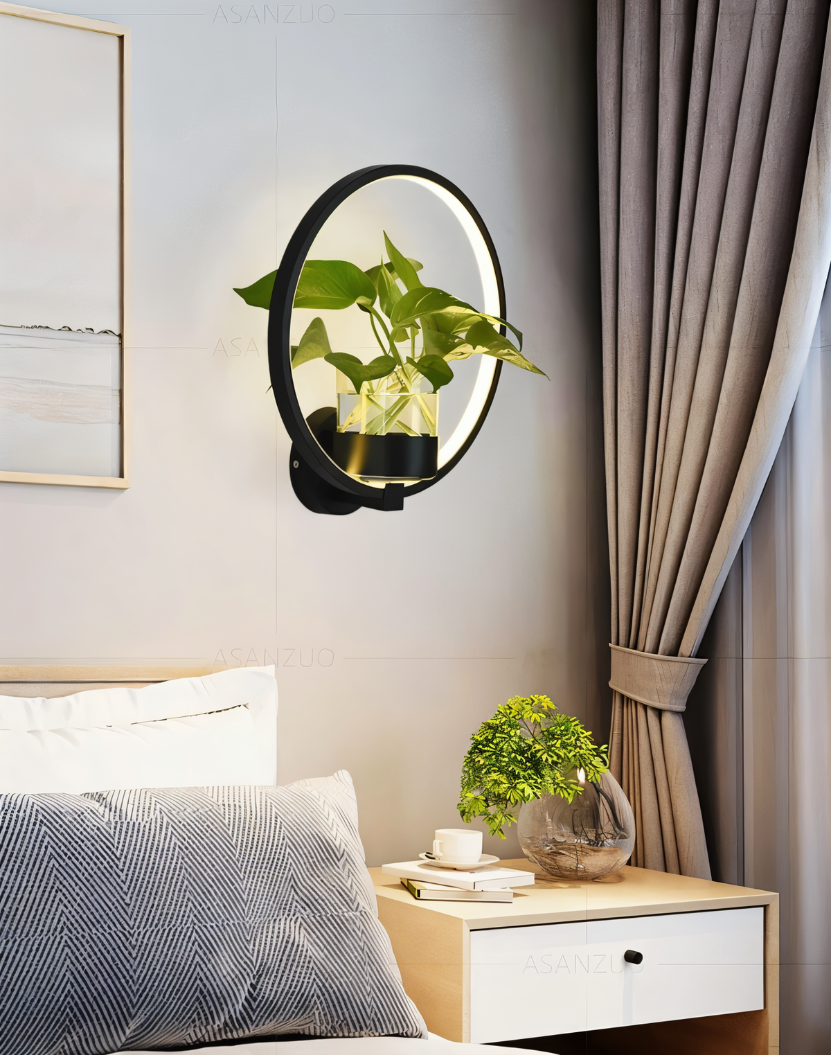 Davy | VerdantLume LED Wall Light with Plant Holder