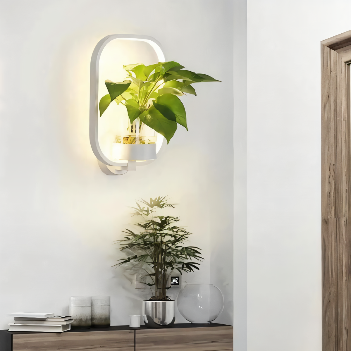 Davy | VerdantLume LED Wall Light with Plant Holder