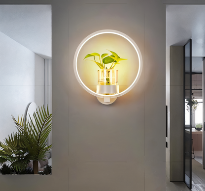 Davy | VerdantLume LED Wall Light with Plant Holder