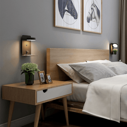 Davy | Wall Light with USB-C Charger and 330° Swivel