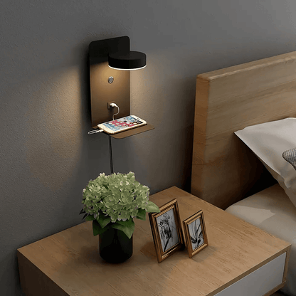 Davy | Wall Light with USB-C Charger and 330° Swivel