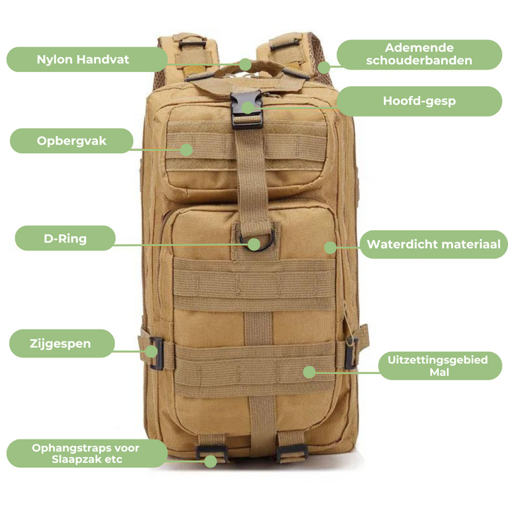 Davy | Waterproof Outdoor Backpack with Many Pockets