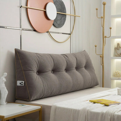 Davy | Wedge Reading Pillow Tufted Bed Pillow