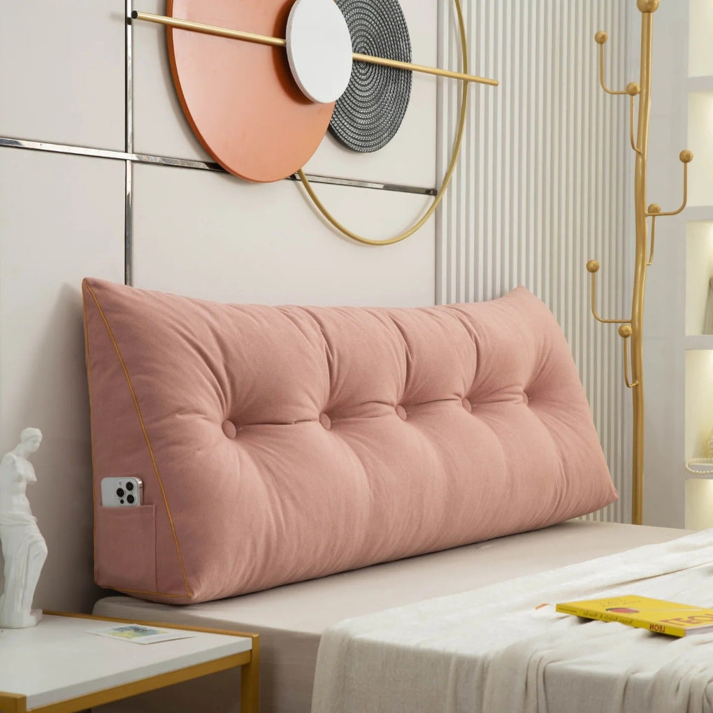 Davy | Wedge Reading Pillow Tufted Bed Pillow