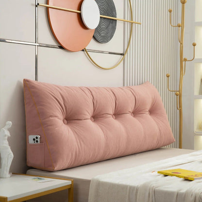 Davy | Wedge Reading Pillow Tufted Bed Pillow