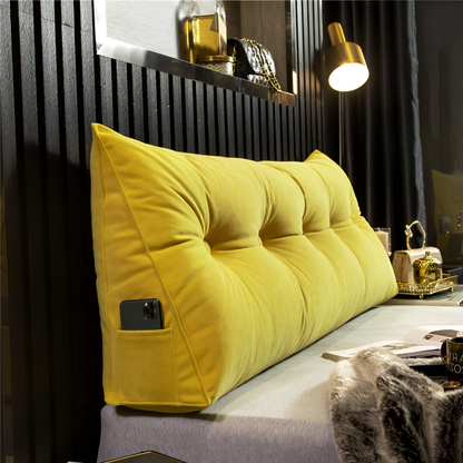 Davy | Wedge Reading Pillow Tufted Bed Pillow