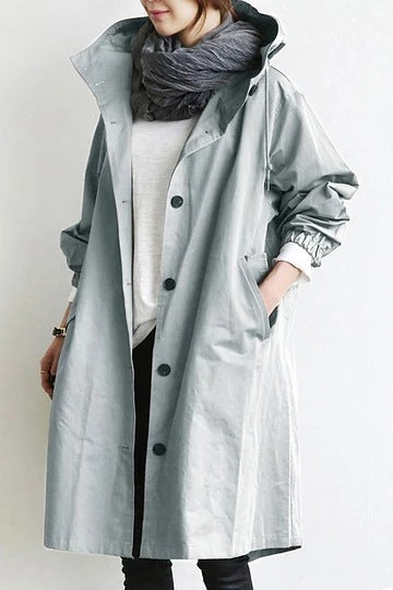 Davy | Windproof Women's Trench Coat with Hood