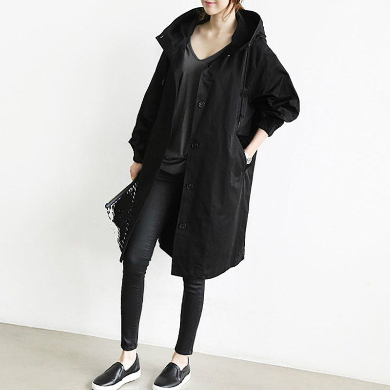 Davy | Windproof Women's Trench Coat with Hood