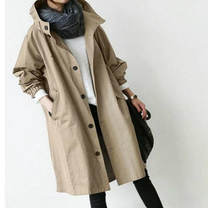 Davy | Windproof Women's Trench Coat with Hood
