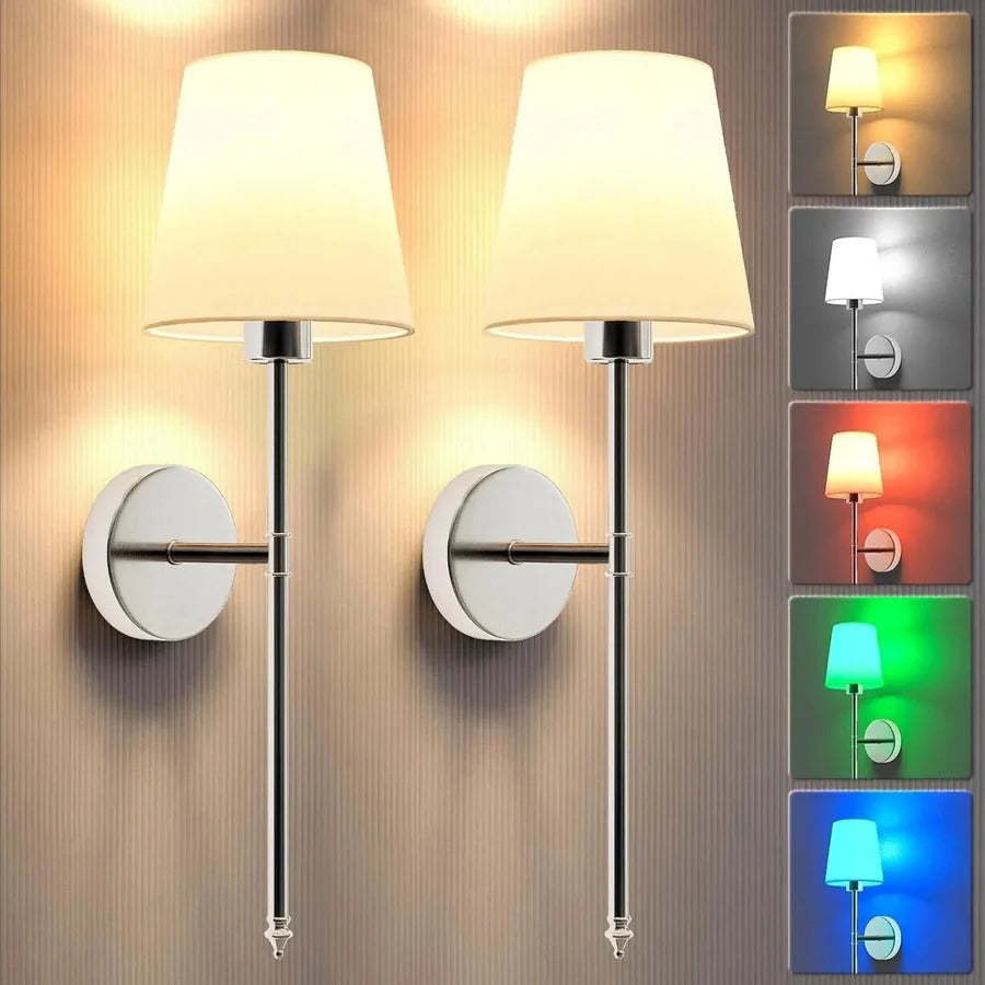 Davy | Wireless Wall Lamps, Pack of 2