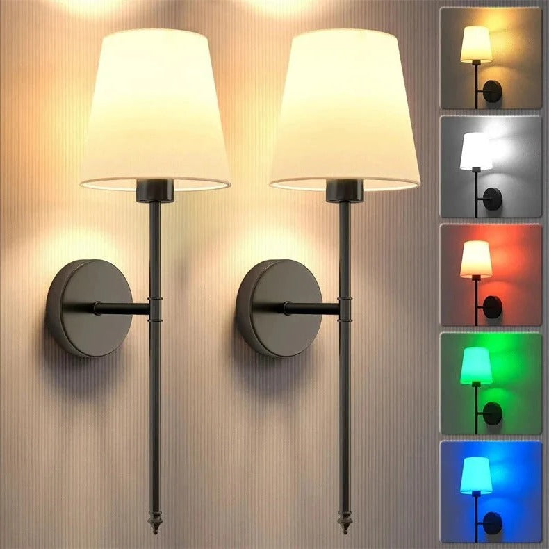 Davy | Wireless Wall Lamps, Pack of 2