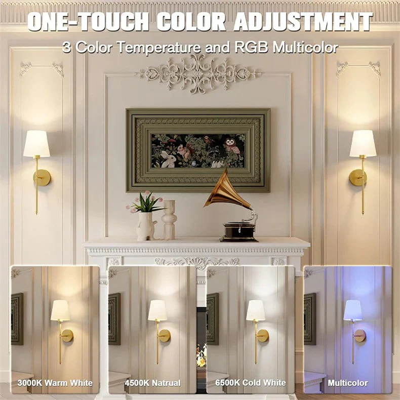 Davy | Wireless Wall Lamps, Pack of 2