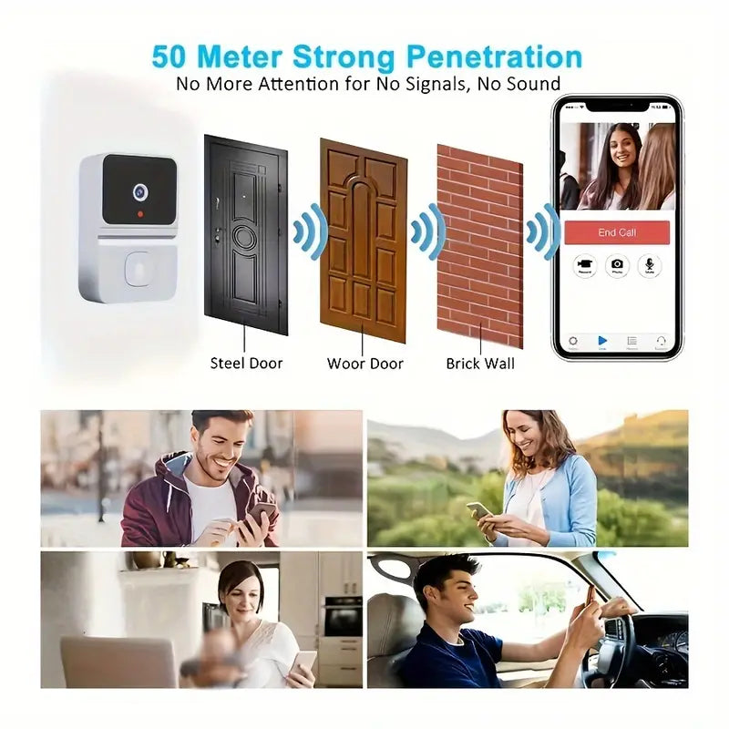 Davy | Wireless WiFi Doorbell with Night Vision & 2-Way Audio