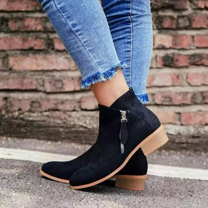 Supportive Side Zip Ankle Boots