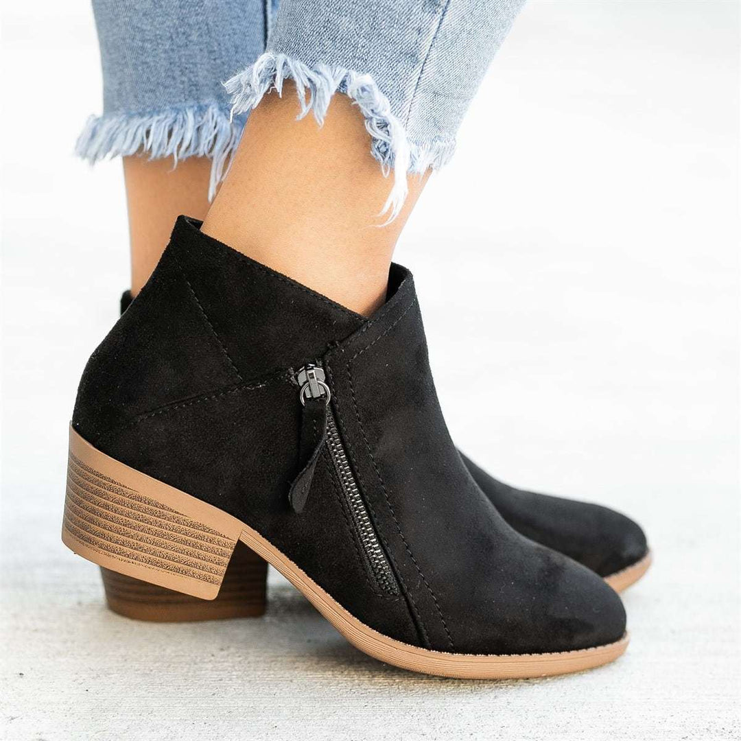 Supportive Side Zip Ankle Boots
