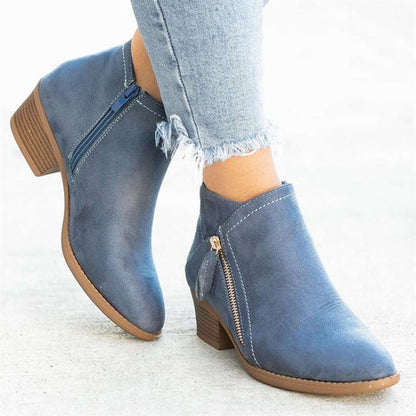 Supportive Side Zip Ankle Boots