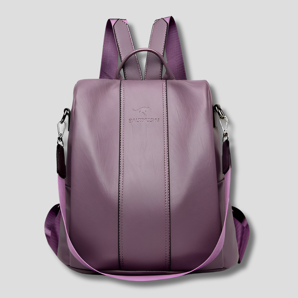 Davy | Women's Anti-Theft Leather Backpack with Concealed Zippers