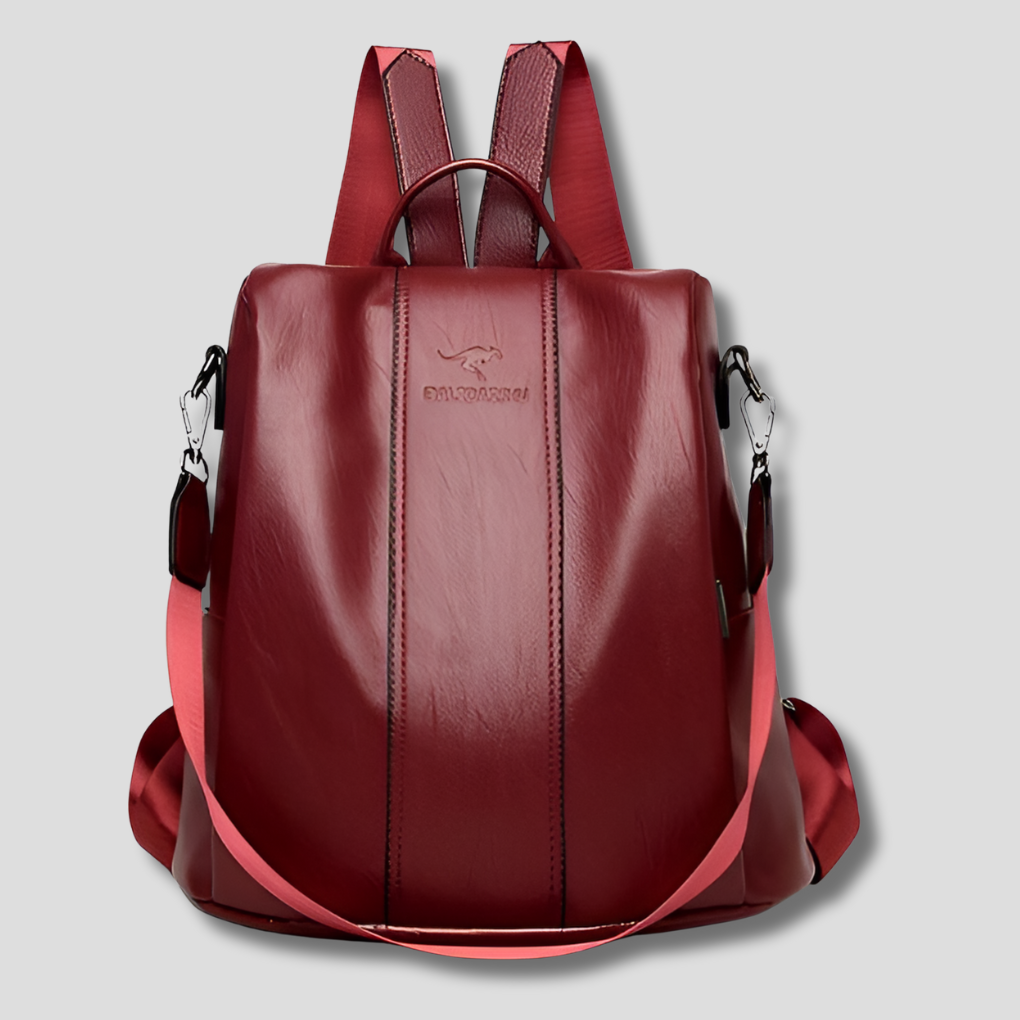 Davy | Women's Anti-Theft Leather Backpack with Concealed Zippers