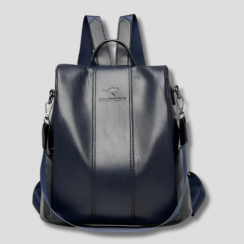 Davy | Women's Anti-Theft Leather Backpack with Concealed Zippers