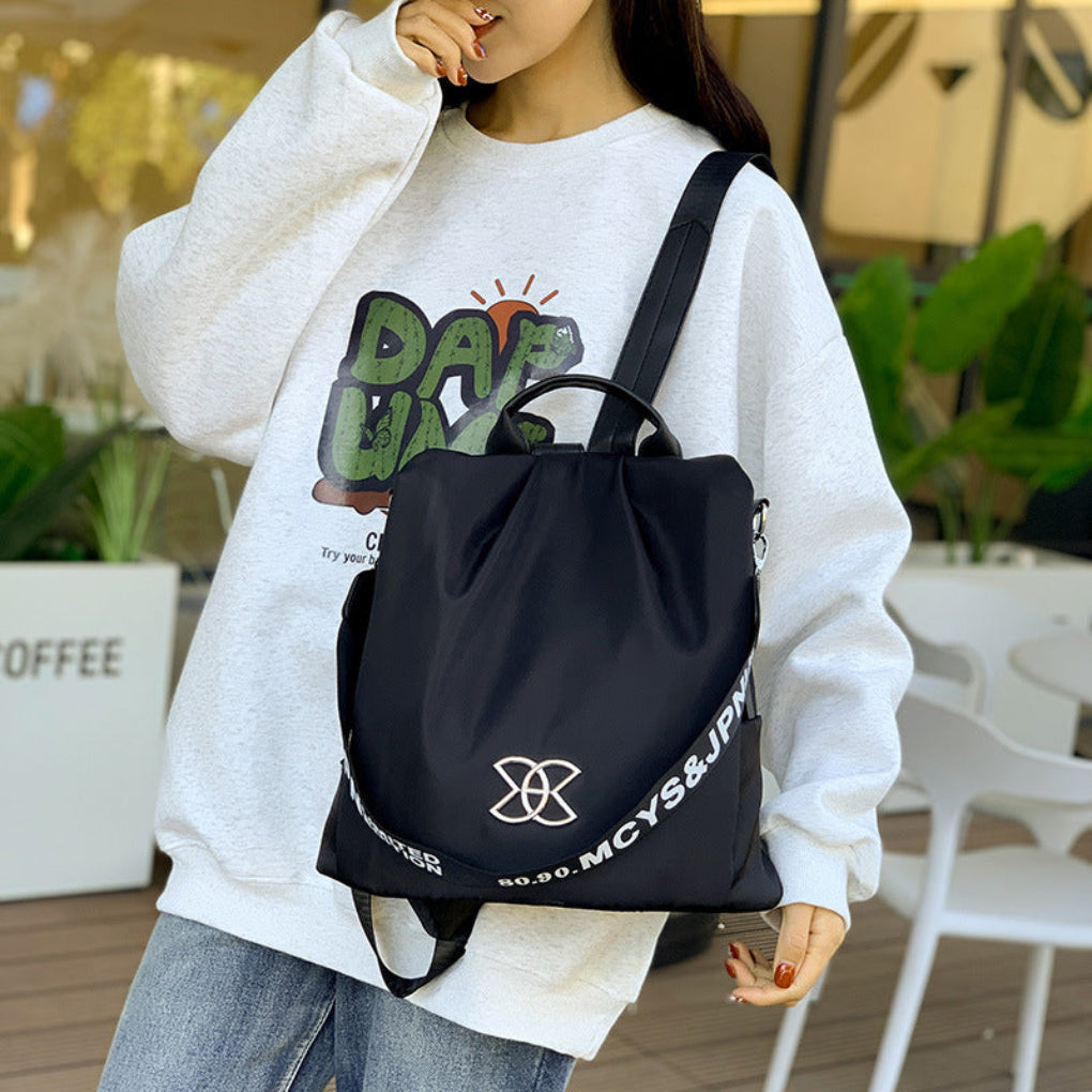 Davy | Women's Anti-Theft Backpack with Leather Details