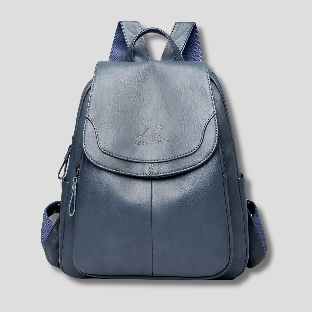 Davy | Women's Anti-Theft Leather Backpack with Embossed Design