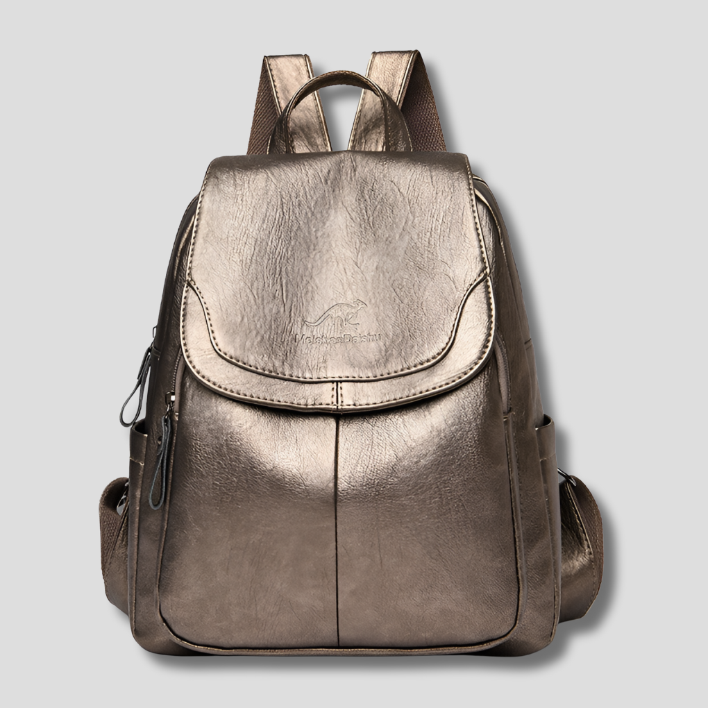 Davy | Women's Anti-Theft Leather Backpack with Embossed Design