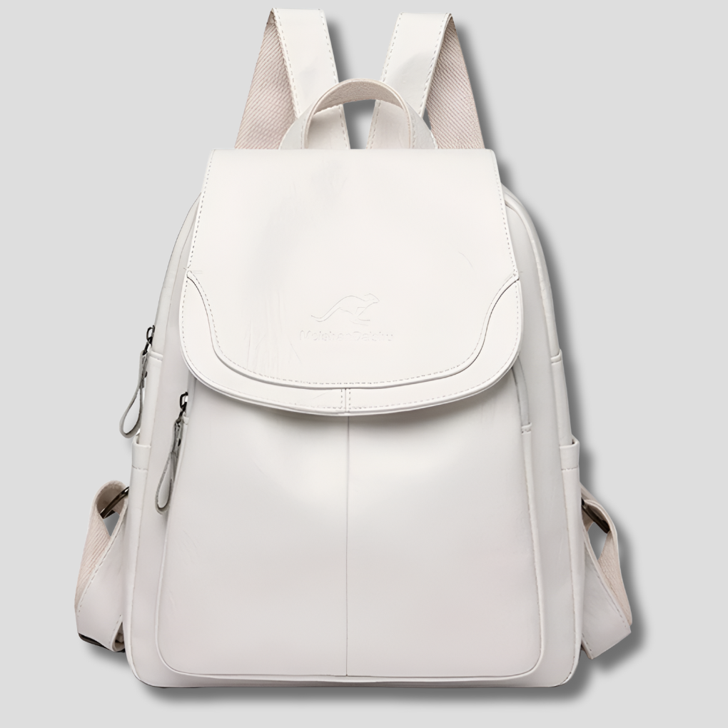 Davy | Women's Anti-Theft Leather Backpack with Embossed Design