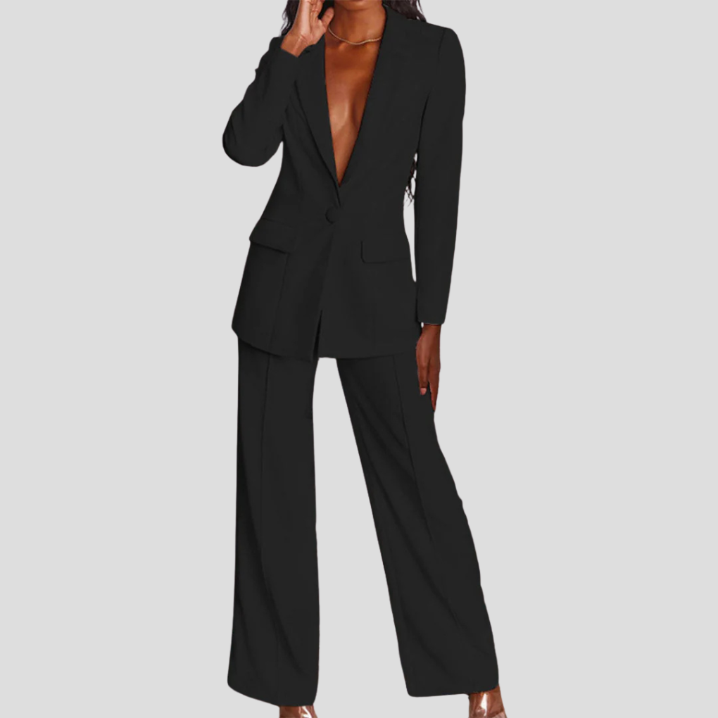 Tailored Notch Lapel Blazer and Trouser Set