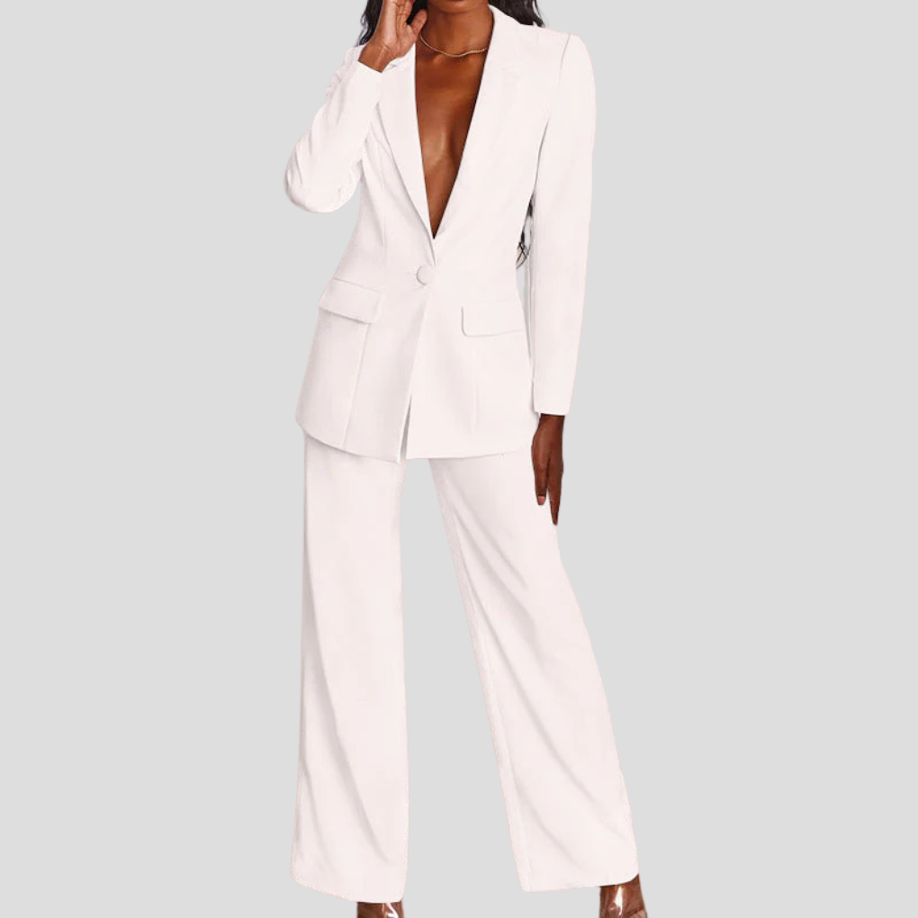 Tailored Notch Lapel Blazer and Trouser Set