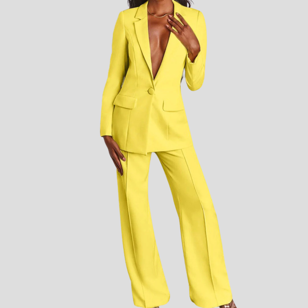 Tailored Notch Lapel Blazer and Trouser Set